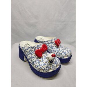 Crocs Hello Kitty Siren Clog Blue White High Heels Women's 12/Mens 10
